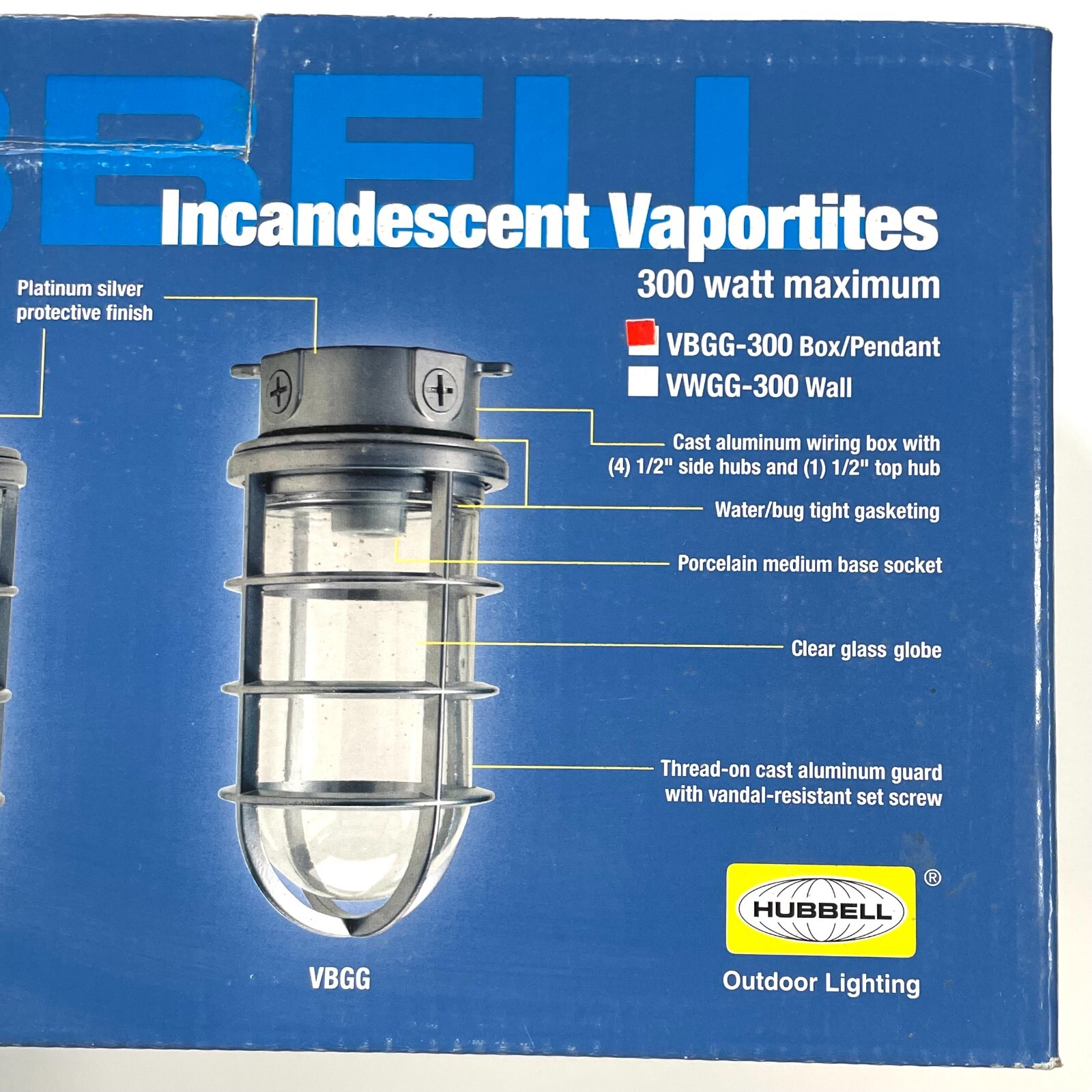 Hubbell Lighting VBGG300 Outdoor Incandescent Vaportite Jelly Jar