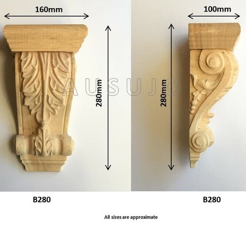 Corbels Wooden Corbel Wood Timber Carved Corner Supports Raw - Picture 13 of 19