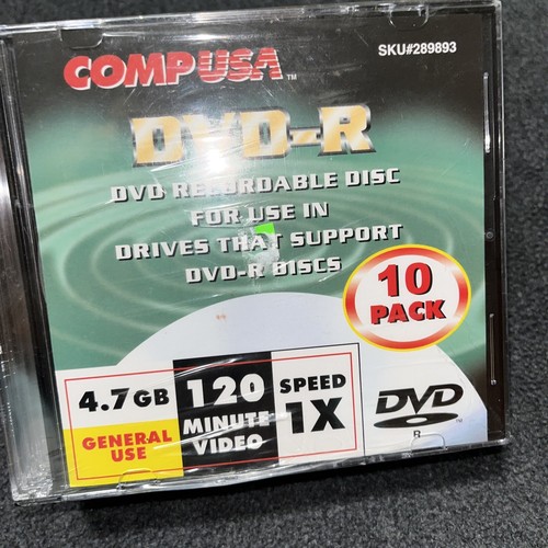 Comp USA DVD R Recordable Disc 10 Pack , 120 Min , 4.7 Gb , General Use