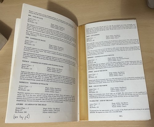 Gods, Demi-Gods & Heroes Kunst & Ward TSR D&D Dungeons and Dragons ORIGINAL 1st - Picture 3 of 7