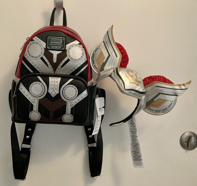 Thor: Love And Thunder Mini Backpack Loungefly NEW! Marvel w/ Thor Ears Headband