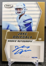 JAKE DOLEGALA 2019 Sage Hit Premier Gold Auto RC Central Connecticut CFL /100