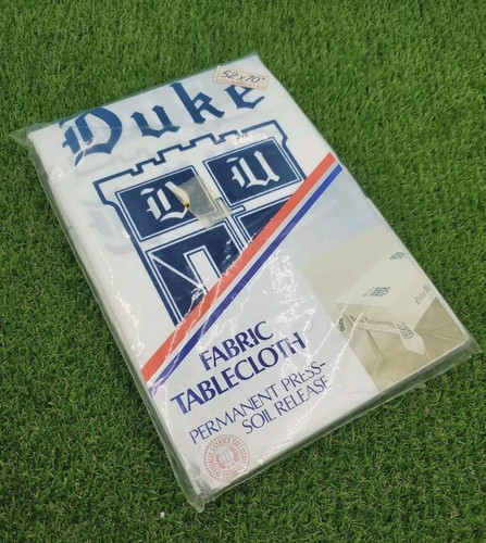 Duke University 52"×70" Tablecloth Blue Devils Seats 4-6 100% Polyester SEALED - Picture 7 of 7