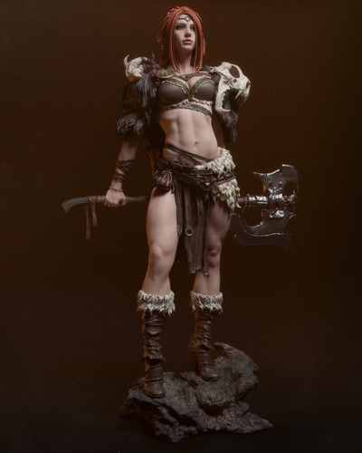 Barbarian Queen - Unpainted | Unassembled 3D printed Resin Model Kit - Picture 2 of 10
