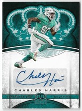 Charles Harris 2017 Panini Crown Royale Platinum Rookie Autograph #27 Dolphins