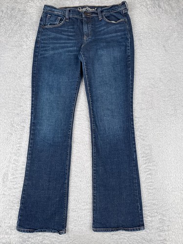 Old Navy Jeans Women 6L Blue Denim Bootcut The Sweetheart Cotton Blend Mid 30x32