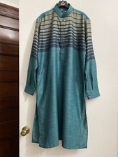 Mens Green Kurta Pakistani Size S
