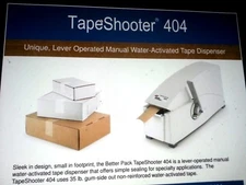 NEW BETTER PACKAGES GUMMED TAPE DISPENSER  404+1 CASE OF TAPE  COMBO