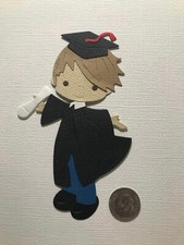 HANDMADE Paper Die Cut Scrapbooks / Card Embellishment 1 Grad Boy