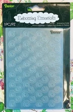 NEW! SWIRL Darice Embossing Essentials Folder texture background cards circles  