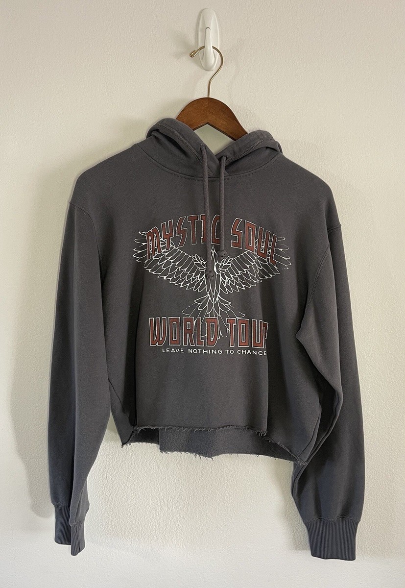 NWT Hollister Mystic Soul Crop Hoodie Ladies Small Gray Soft