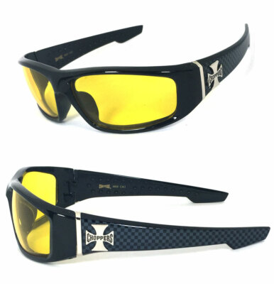 yellow riding glasses