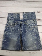 True Religion Men's Jeans  Relaxed Slim Straight Leg Acid Wash size 38 G3