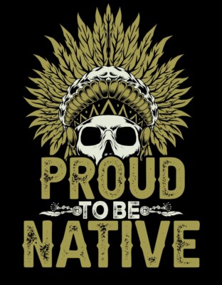 4  Native American Sticker Quote  Proud To Be Indian Tribe Heritage Indian