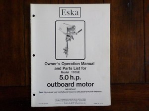 original eska outboard motor owners manual & parts list 5