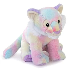 12" Mellowkins Eco Tiger Rainbow Wild Republic Plush Stuffed Animal Wild Cat