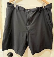 Banana Republic Mens Comfort Flat Front Shorts Size 40 Stretch Fabric Black