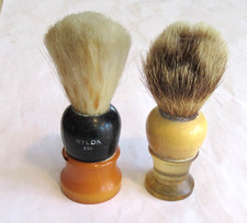 Lot of 2 Vtg Bakelite Shaving Brushes Pure Ba...