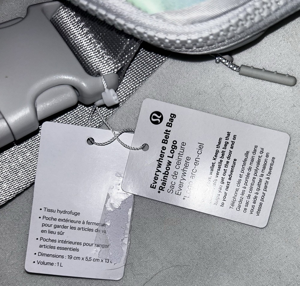 NWT Lululemon Everywhere Belt Bag 1L in Vapor Rainbow Authentic Last One