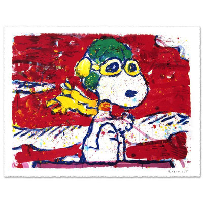 Tom Everhart ''Low Fat Meal Over Santa Monica'' Signed Limited Edition Peanuts Art
