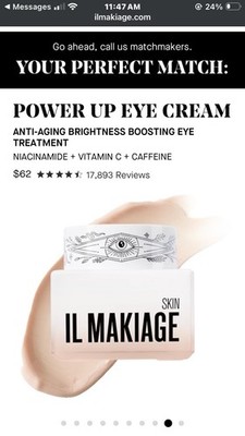 Il Makiage Power Up Eye Treatment Cream NEW In Box