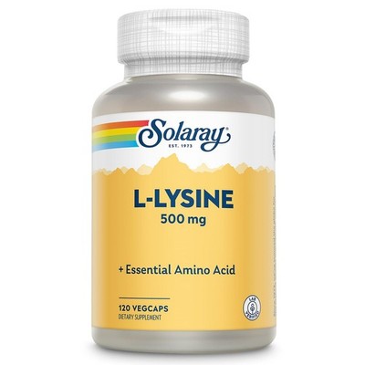 2/29 SOLARAY L Lysine 500 mg Capsules - Free-Form Essential Amino Acids Suppleme