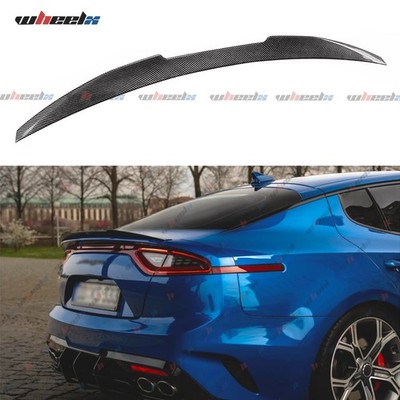 Carbon Fiber Color For 2017-2023 Kia Stinger V Style Duckbill Trunk Spoiler Lid
