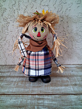 Hand Painted Hand Made Autumn Scarecrow Primitive Folk Art Doll. No Gourds