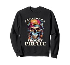 Spooky Pirate Skull Costume for Halloween Sweatshirtfrom JP