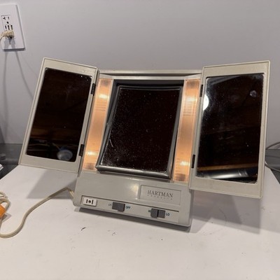 Hartman ALM-III Tri Fold Vanity Mirror Lighted Makeup Mirror Tested Works