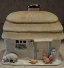 Lenox Porcelain Music Box Trinket The Irish Blessing Vintage Gold Trim Cottage — photo 1