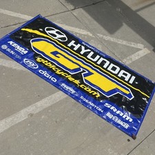 Vintage Rare GT Bicycles Bike Shop Banner Hyundai SRAM Kenda