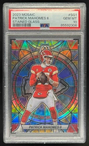 2023 Mosaic Patrick Mahomes II Stained Glass #SG-1 Chiefs PSA 10