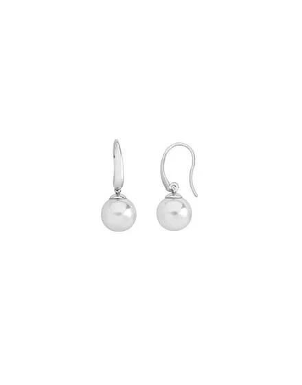 Pendenti MAJORICA Donna Argento Perla Bianca Rotonda Di 10 MM - Chiusura Hook 11 - Immagine 4 di 4