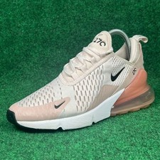 Nike Air Max 270 Sneakers Womens 8 Beige Pink Mesh Breathable Train AH6789-604
