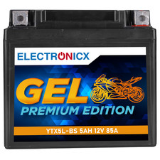 Electronicx GEL Motorradbatterie YTX5L-BS 12V...