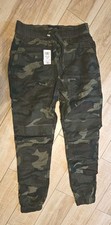 CSG Cargo Joggers Olive Camo Men's Size Medium NWT Elastic Waist