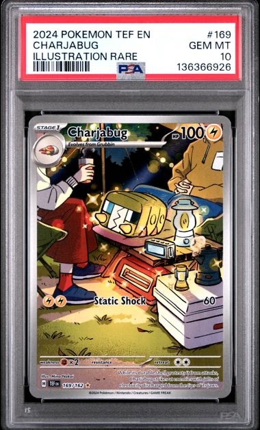 Charjabug 169/162 PSA 10 Temporal Forces Illustration Rare Pokemon GEM MINT