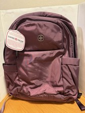Swissgear Compact Lightweight Backpack with Laptop Pocket, Plum