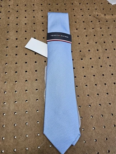 Tommy Hilfiger Men's Silk Blend Tie ~ Blue ~ NEW MSRP: $69.50 - product listing photo