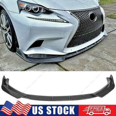#ad For Lexus IS250 350 300 F Sport 14 16 Carbon Look Front Bumper Lip Body Kit $53.77