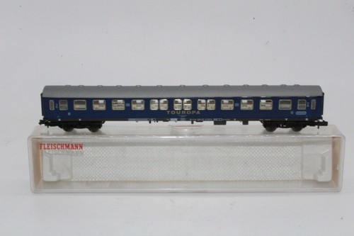 Fleischmann N DC 8115 vagón de tren rápido 2 cl. con iluminación TOUROPA en embalaje original --63-- | Zustand: Gebraucht