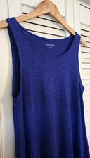Eileen Fisher Hemp Organic Cotton Tank Drop Waist Shift Dress Indigo  PP XS 
