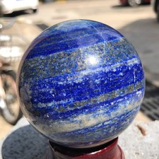 736g  Natural Lapis lazuli jasper Quartz Sphere Crystal Ball Reiki Healing