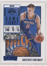 2018-19 Panini Contenders Game Ticket Blue 17/49 Kristaps Porzingis #13 7y2
