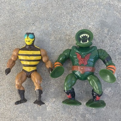 Vintage MOTU 2 Action Figures Masters of the Universe Buzz Off and Leech