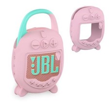 Silicone Cover Case for JBL Clip 5 Portable Bluetooth Speaker Protective Pink