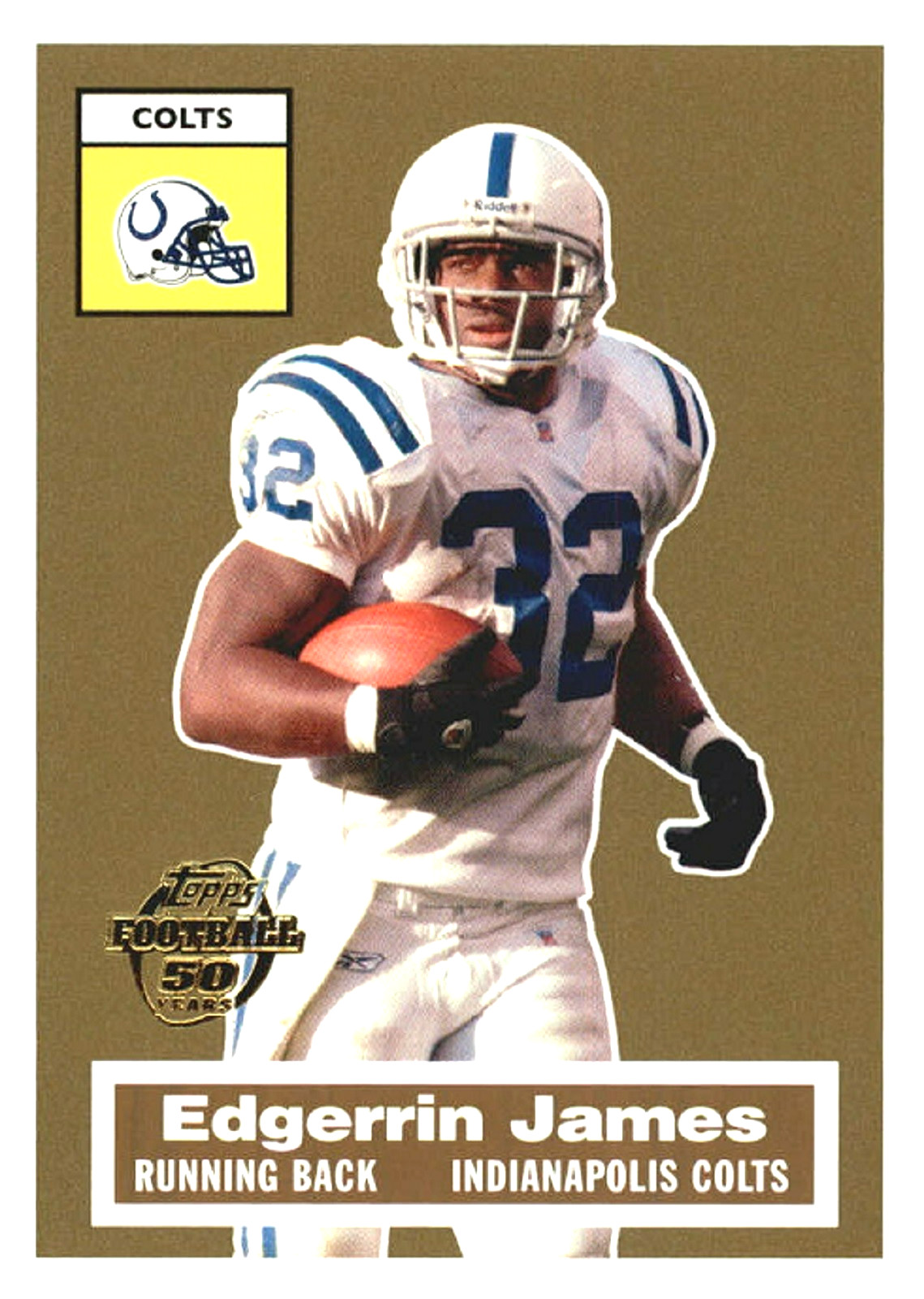 2005 Topps TURN BACK THE CLOCK #19 Edgerrin James Indianapolis Colts HOF