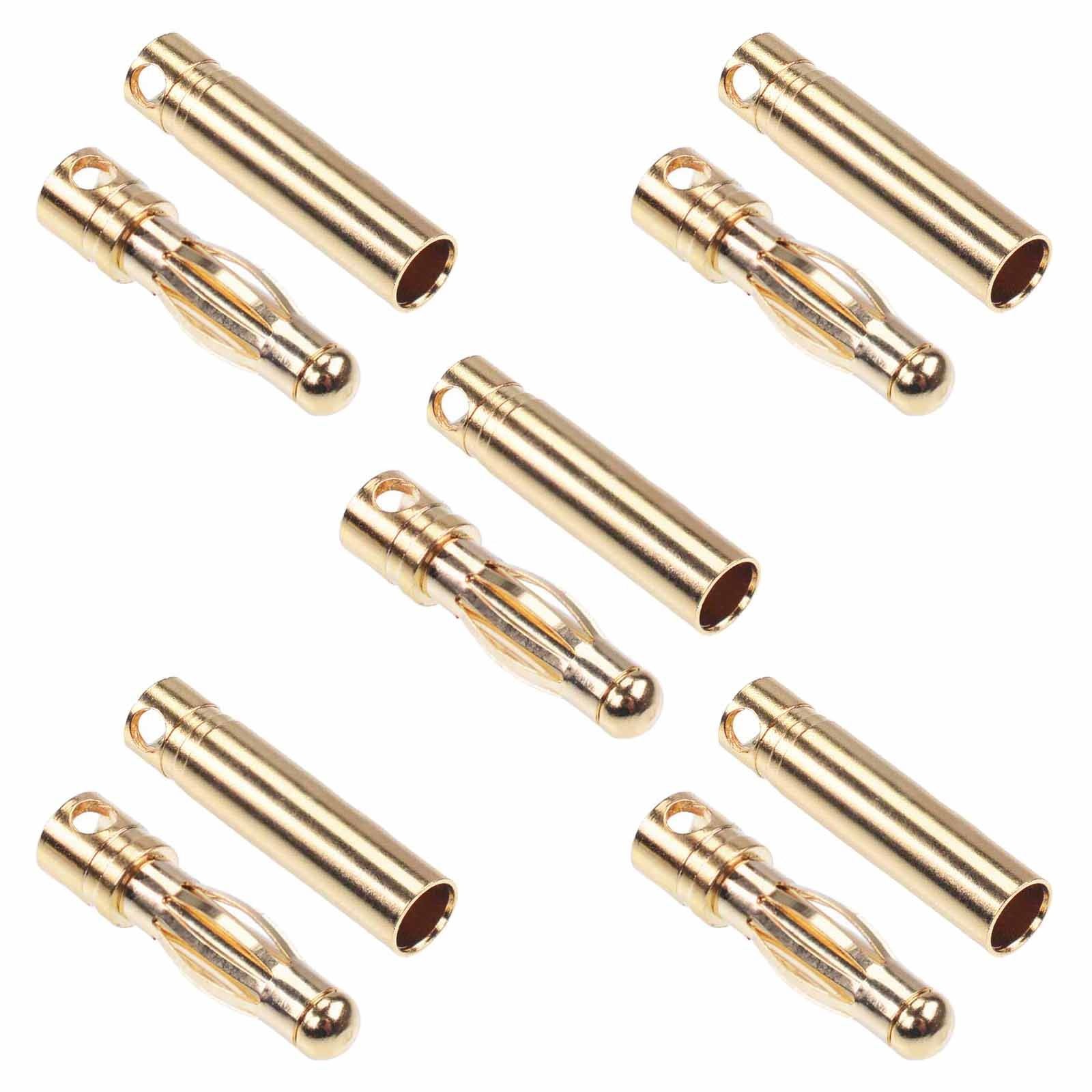 5 Pairs Male + Female 4mm Gold Banana Test Socket 32A