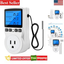 Digital Plug-In Thermostat Controller - Perfect for RVs  Reptile Terrariums
